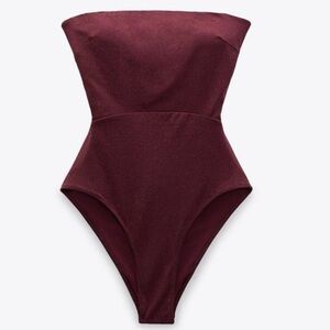 Zara burgundy one piece